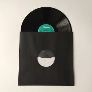 12 inch Black Polyliner LP Record Inside Tay áo