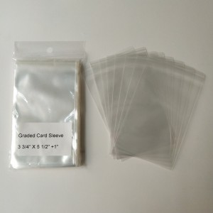 2 Mil Crystal Clear Nhựa Polypropylen thẻ tay áo