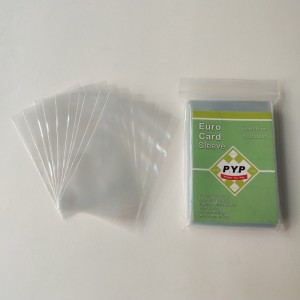 Crystal Clear Tiêu chuẩn Euro Kích thước tay áo Thẻ 59x92mm Bảng tay áo Thẻ trò chơi