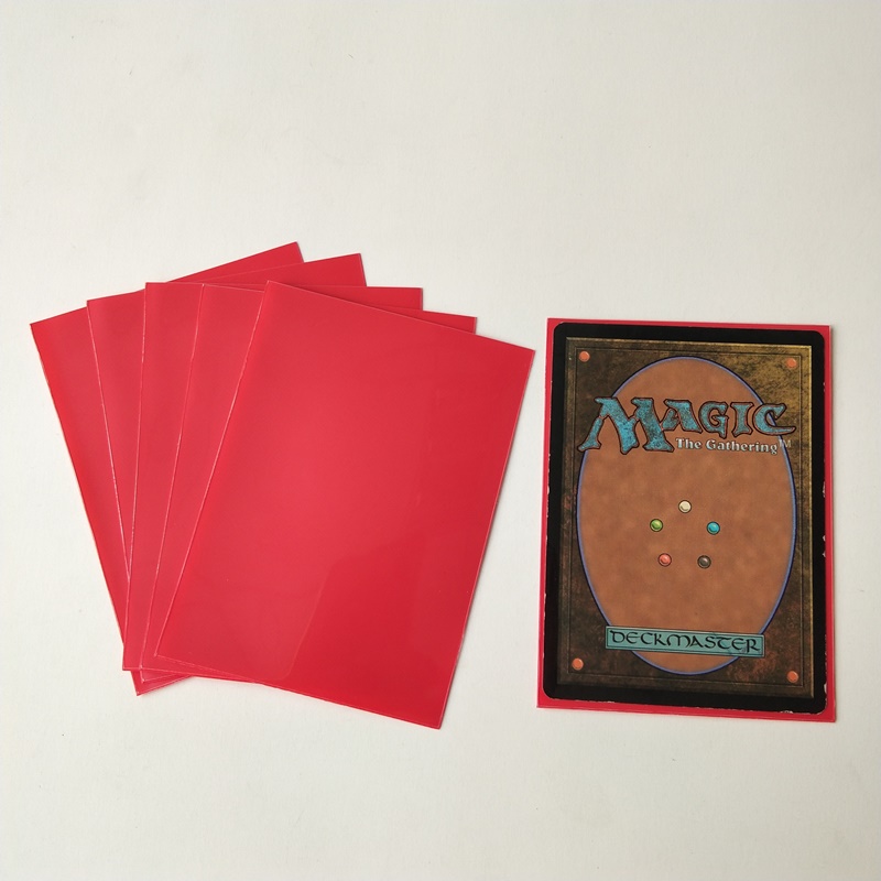 66x91mm Solid Red Kích thước tiêu chuẩn MTG / Pokemon Gaming Card Deck